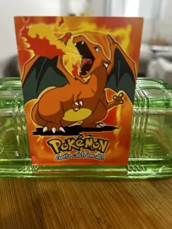 Charizard E6 of 12 - BLUE LOGO - NON-HOLO - TOPPS POKEMON CARD - LP - Image 1