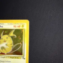 Pokemon TCG Raichu Fossil Holo Rare Card 14/62 Unlimited Vintage, Near Mint LP - Image 3