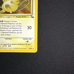 Pokemon TCG Raichu Fossil Holo Rare Card 14/62 Unlimited Vintage, Near Mint LP - Image 4