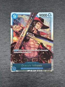One Piece TCG Dracule Mihawk OP01-070 Super Rare Pre-Errata Card Near Mint - Image 1