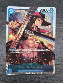 One Piece TCG Dracule Mihawk OP01-070 Super Rare Pre-Errata Card Near Mint - Image 2