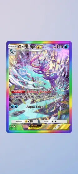 Greninja ex Rainbow 2 star English card - Pokemon tcg pocket - Image 1