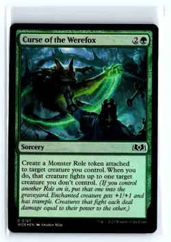 FOIL Curse of the Werefox Wilds of Eldraine - MTG Magic the Gathering Card - Image 1
