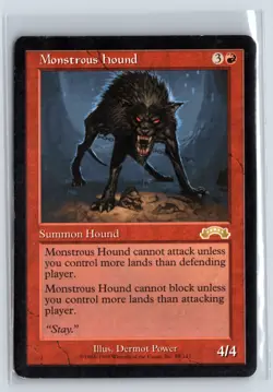(2X) Monstrous Hound Exodus Rare - MTG Magic the Gathering Card - Image 1