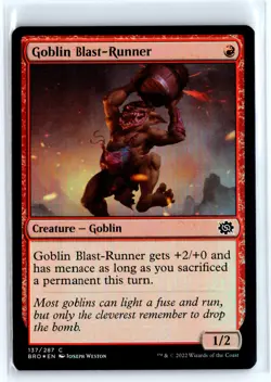 FOIL Goblin BlastRunner The Brothers' War - MTG Magic the Gathering Card - Image 1