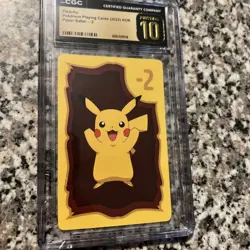 ??2022 Pokemon Playing Cards Korean Pikachu Paper Safari -2 CGC 10 PRISTINE?? - Image 2