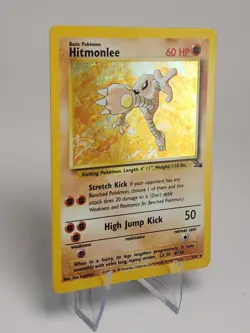 Hitmonlee Holo Rare Pokemon Card 7/62 Fossil Set Near Mint Condition - Image 3