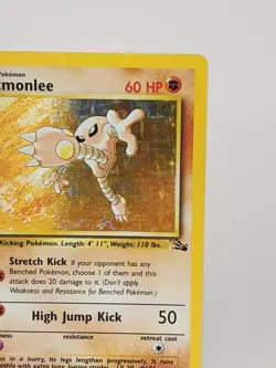 Hitmonlee Holo Rare Pokemon Card 7/62 Fossil Set Near Mint Condition - Image 5