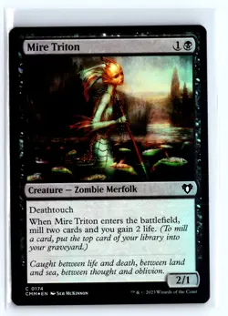 FOIL Mire Triton Commander Masters Common - MTG Magic the Gathering Card - Image 1