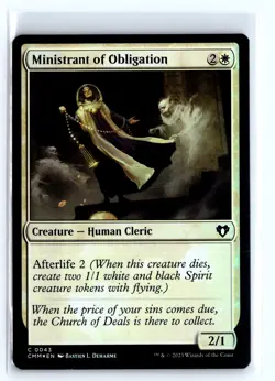 FOIL Ministrant of Obligation Commander Masters - MTG Magic the Gathering Card - Image 1