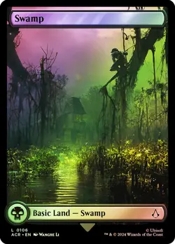 MTG FOIL Swamp 106 Full Art - Assassin's Creed #106 - Image 1