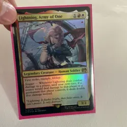 Final Fantasy Magic the Gathering NM Foil Lightning, Army of One 233 - Image 3