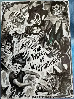 FOIL Wheel of Misfortune J.P. Targete Artist Proof Sketch MTG AP Magic Gathering - Image 1