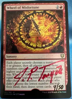 FOIL Wheel of Misfortune J.P. Targete Artist Proof Sketch MTG AP Magic Gathering - Image 2