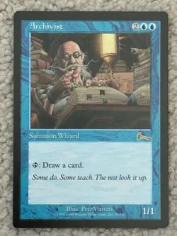 MTG Archivist URZA'S Legacy NM BLUE RARE Magic the Gathering - Image 1