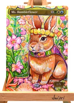 Ms. Bumbleflower Alter MTG hand painted altered magic the gathering EDH - Image 1