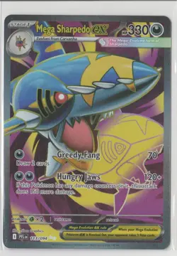 Mega Sharpedo Ex 113/094 Special Illustration Rare Pokemon TCG Phantasmal Flames - Image 1