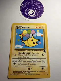 Flying Pikachu - 25 WOTC- Regular- Black Star Promo - LP - Image 1