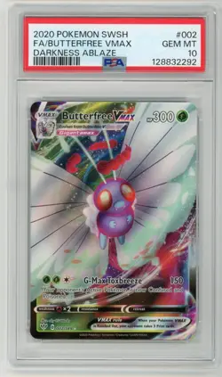 2020 POKEMON SWORD & SHIELD DARKNESS ABLAZE #002 FULL ART/BUTTERFREE VMAX PSA 10 - Image 1