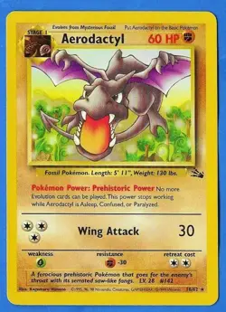 1999 Wizards Pokemon Fossil Unlimited Aerodactyl 16/62 Non-Holo NM-MT - Image 3