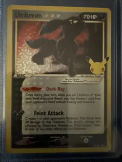 Pokemon TCG Umbreon Gold Star 17/17 Celebrations Classic Collection Holo MINT NM - Image 1