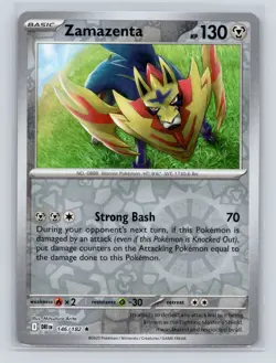 Pokemon TCG Zamazenta - 146/182 SV10: Destined Rivals Reverse Holo NM - Image 1