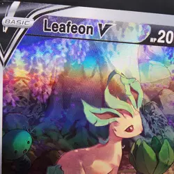 Pokemon Leafeon V Custom Made Fan Art Holo With Texture - Image 2