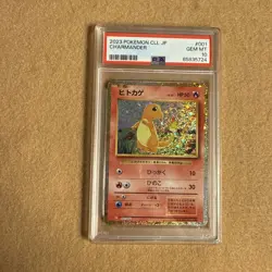 2023 Pokemon CLL Japanese Charmander Holo 001/032 PSA 10 - Image 1