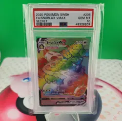 Snorlax VMAX 206/202 Sword & Shield Rainbow Secret PSA 10 Gem Mint Pokemon TCG - Image 1