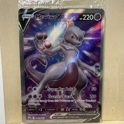 SEALED Mewtwo V SWSH229 Black Star Promo Full Art Holo Pokemon GO TCG 2022 NM - Image 1