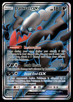 POKEMON Darkrai GX Full Art Ultra Rare 139/147 Sun Moon Burning Shadows LP - Image 1