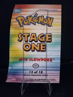 Slowpoke #13 Pokemon 2001 Topps Johto Champions Die Cut - Image 2
