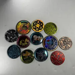 Vintage Pokemon Coins Tokens Chips Metal & Plastic Lot of 12 - Image 1