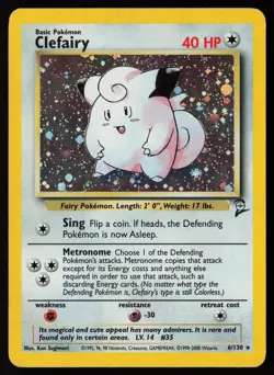 Clefairy 006/130 Base Set 2 Pokemon TCG MP - LP - Image 1