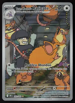 Team Rocket's Raticate 202/182 SV10: Destined Rivals Pokemon TCG LP+ - NM - Image 1