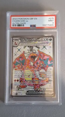 2023 Pokemon Obf Charizard Ex 215/197 PSA 9 Rare Mint - Image 1