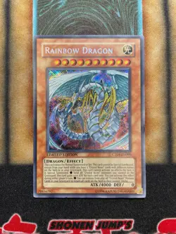 Yugioh Rainbow Dragon CT04-EN005 Secret Rare Limited Edition DAMAGED - Image 1
