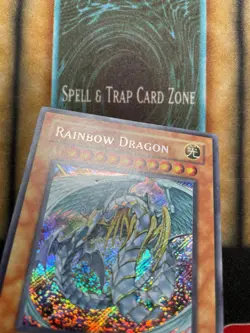 Yugioh Rainbow Dragon CT04-EN005 Secret Rare Limited Edition DAMAGED - Image 4