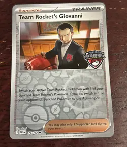 Team Rocket's Giovanni Pokemon Regional Championships Promo Card - Image 1