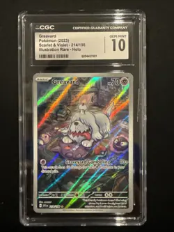 CGC 10 Greavard 214/198 Illustration Rare Scarlet & Violet SV1 Pokemon Card - Image 1