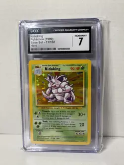 Nidoking Pokemon 1999 Base Set 011/102 Holo CGC 7 Trading Card - Image 1