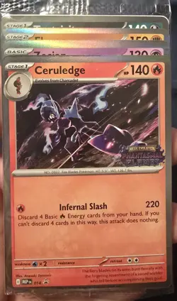 Pokemon TCG Phantasmal flames Prerelease STAFF stamped Cards SEALED - Image 1
