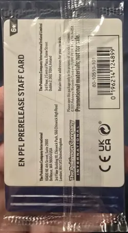 Pokemon TCG Phantasmal flames Prerelease STAFF stamped Cards SEALED - Image 2