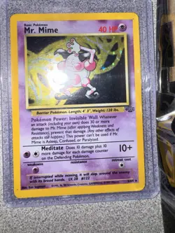 1999 Pokemon TCG Jungle Holo Card Mr. Mime 06/64 Vintage Rare - Image 1