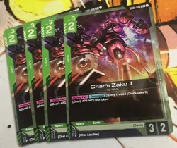 Gundam Card Game Char’s Zaku II GD01-026 R Playset Of 4 - Image 1