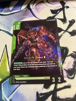 Char's Zaku II LR ST03-006 Starter Deck: Zeon's Rush Gundam Card Game Holo - Image 1