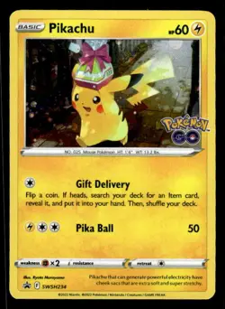 Pokemon Pikachu SWSH: Sword & Shield Go Promo Cards Promo #SWSH234 ESE - Image 1