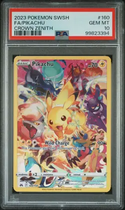 PSA 10 Pikachu 160/159 Crown Zenith Secret Rare Pokemon Card - Image 1