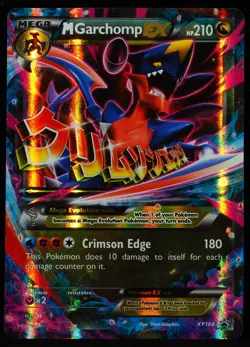 Mega Garchomp EX #XY168 NM Pokemon Card - Image 1