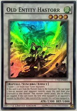 CT12-EN005 Old Entity Hastorr - Super Rare Ltd. Edition Mod Played YuGiOh Card - Image 1